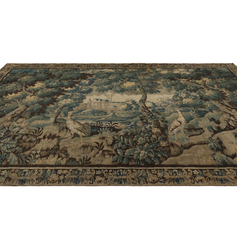 European, Antique One-of-a-Kind 9'X15'6 Area Rug