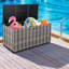 Gymax 52'' W 96 Gallons Water Resistant Wicker Deck Box with Wheels-91044041