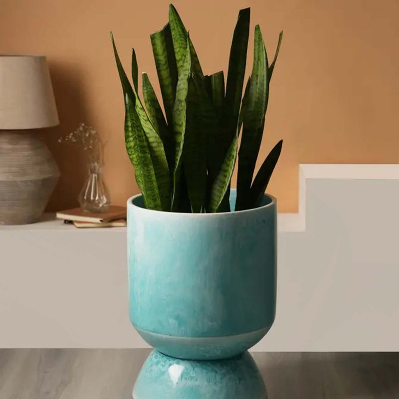 Decorative Table Top Blue Vase-13X17"