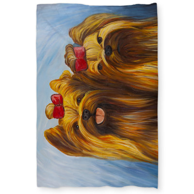 Two Smiling Dogs Duvet Cover | Contemporary Dog Home Decor