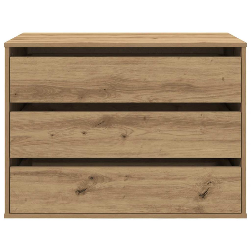 Corner Chest Of Drawers Engineered Wood, Artisian Oak, 58cm H x 80cm W x 41cm D