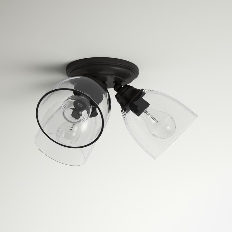 Plafonnier encastré 3 lumières 14,25 po Bargas, Noir