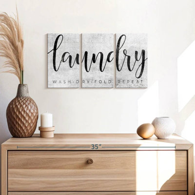 «Minimalist Laundry Sign», reproduction sur toile