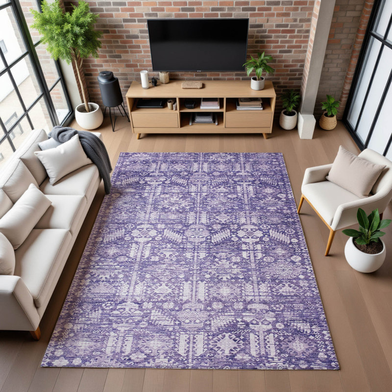 Premium Machine Washable Verlin AMF1771 Global Rug, Rectangle 3' x 5'