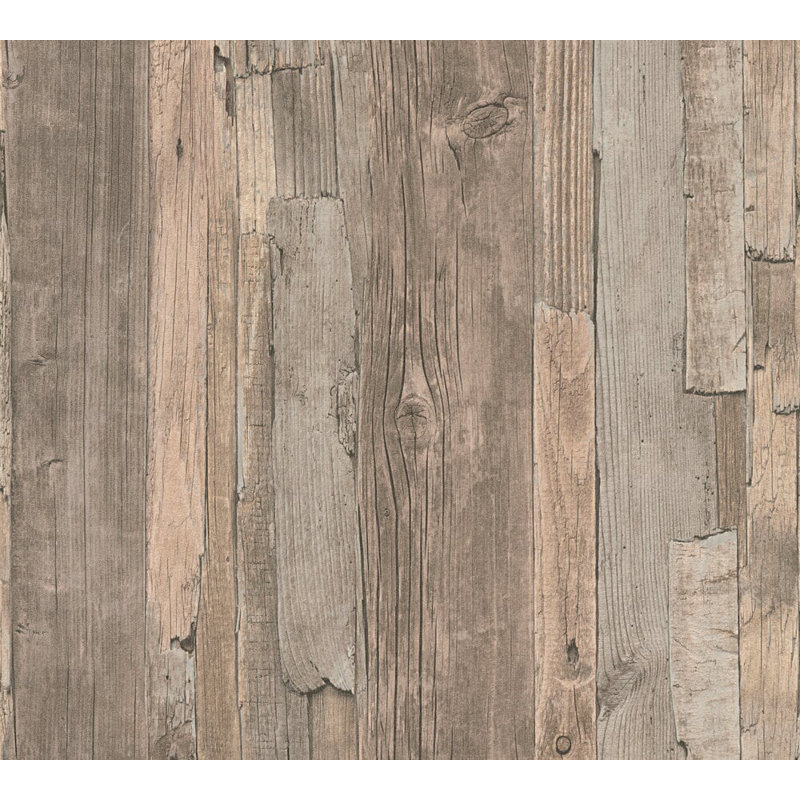Rouleau de papier peint l 33 pi x l 21 po en bois Penwell, Beige