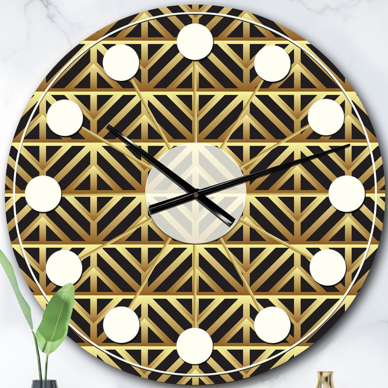 Horloge murale Golden Luxury, Surdimensionné