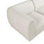 Ensemble de canapés d'angle modulaires luxueux 4 pièces, fauteuils sans accoudoirs, coussins beiges rembourrés, mobilier de salon moderne en bois massif.