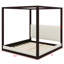 Lit plateforme à baldaquin en bois avec tête de lit tapissier-129768003-129768001
