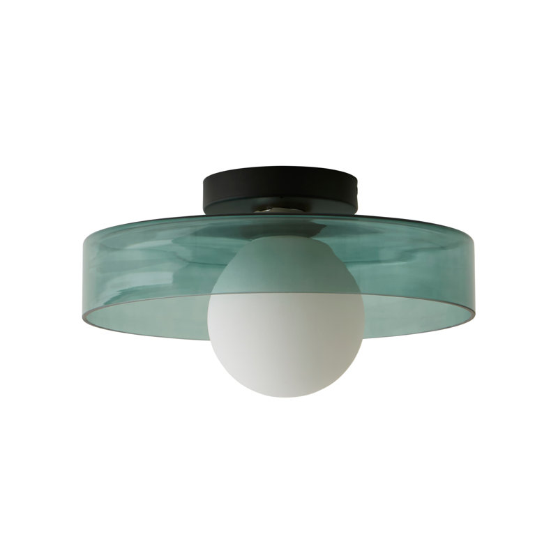 Amaris Glass Flush Mount, Green