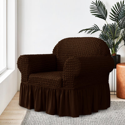 Country Style Ruffle Skirt Box Cushion Armchair Slipcover