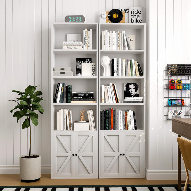 181cm H x 55.5cm W Standard Bookcase, White