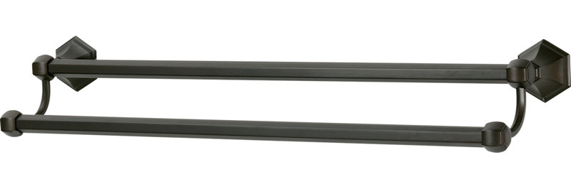 Nicole Double Wall Mounted Towel Bar, Polished Chrome, 32.5'' L x 6'' D
