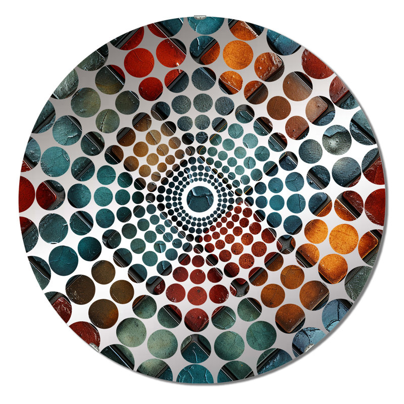 Miroir décoratif à cercles concentriques Mosaic Church Cosmic Essence, 23,6 po x 23,6 po