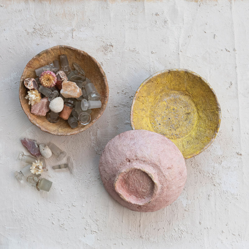 Round Paper Pulp Bowl Set