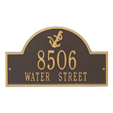 Nautical 2-Line Wall Address Plaque