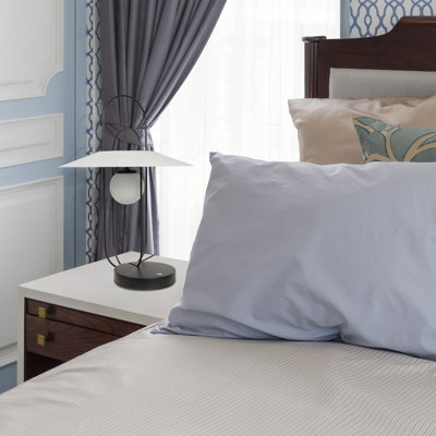 Lyra 24-in Height Integrated LED ETL Certified Cage Table Lamp with Shade and Touch Sensor Dimming