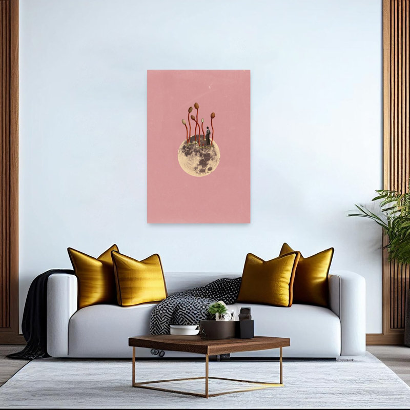 Reproduction d'art mural surréel, paysage de lune, 60" H x 40" W