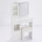 Small Size Left Drawer Desktop Vanity Table + Cushioned Stool, 2 AC+2 USB Power Station, Hair Dryer Bracket, Extra Large Touch Control Sliding LED Mirror, Tri-Color Switching, EPA,GCC,UL Certificate-106678273