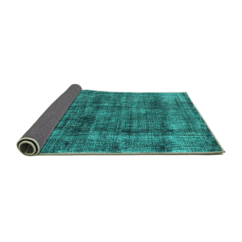 Tapis bleu / bleu sarcelle, Carré 4 pi