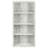 Contemporary 5 Tier Bookcase, Grey Laminate, Practical Storage For Office Bedroom Bookcase With Reclaimed Wood-Look,