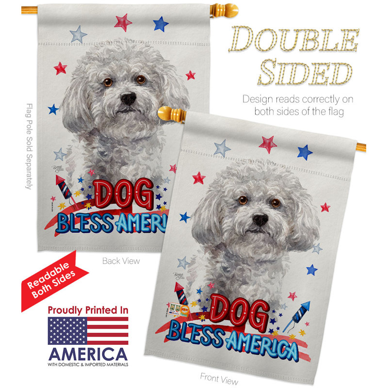 Double Sided 40'' H x 28'' W Polyester Animal House Flag