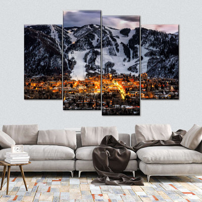 Park City Ski Slopes - Ensemble de 4 toiles tendues