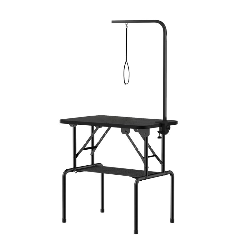 Dog Grooming Table,Foldable Pet Grooming Tables With Adjustable Arm,Clamps,Nooses, Mesh Tray
