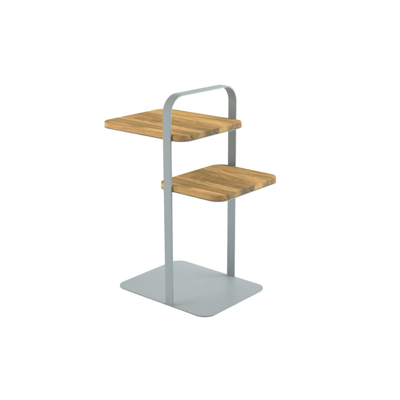 Schatz Side Table with Storage, Grey