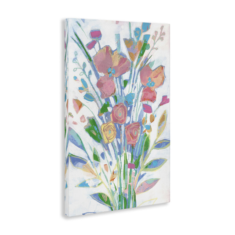 Toile pastel avec joyeux bouquet, design par Stephanie Fielden, H 24 po x l 16 po