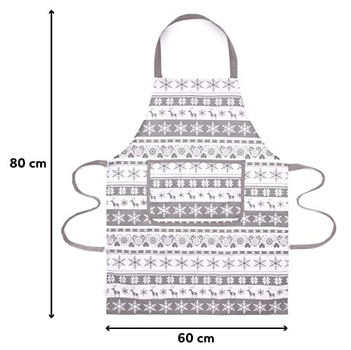 Christmas Nordic Apron Sets, Grey 