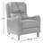 Beecher Traditional 28.75" Wide Genuine Leather Manual Club Recliner with Solid Wood Legs-450924358