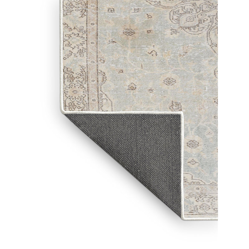 Tapis traditionnel beige / gris, Rectangle 2 pi x 5 pi