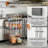 All-In-One Cleaning Cart With Broom Holder And Storage Shelves, Freestanding Janitorial Organizer With Wheels For Laundry Room, Kitchen, Bathroom And Utility Closet