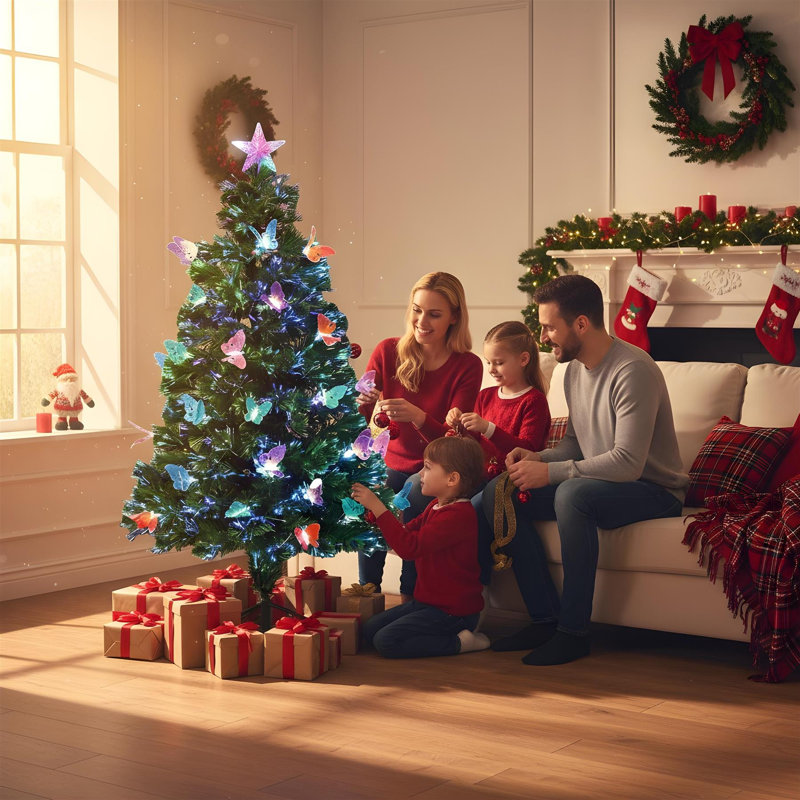 Lighted Artificial Christmas Tree, 3 ft.