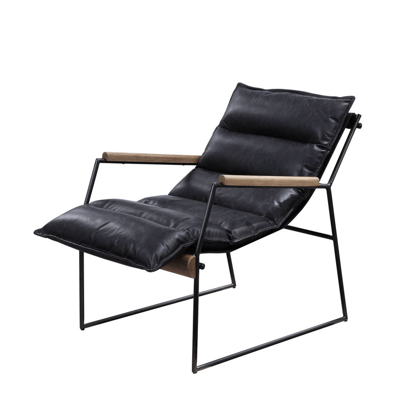 Chaise luge rembourrée en cuir - couleur pour le salon avec structure en métal robuste Design élégant espace principal