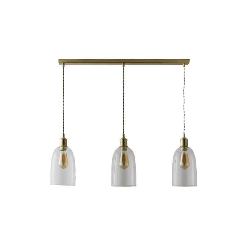 3 - Light Pendant, Yes, Brushed Gold