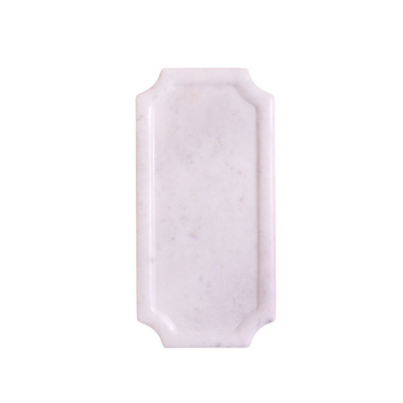 Panneau blanc encadré en marbre blanc