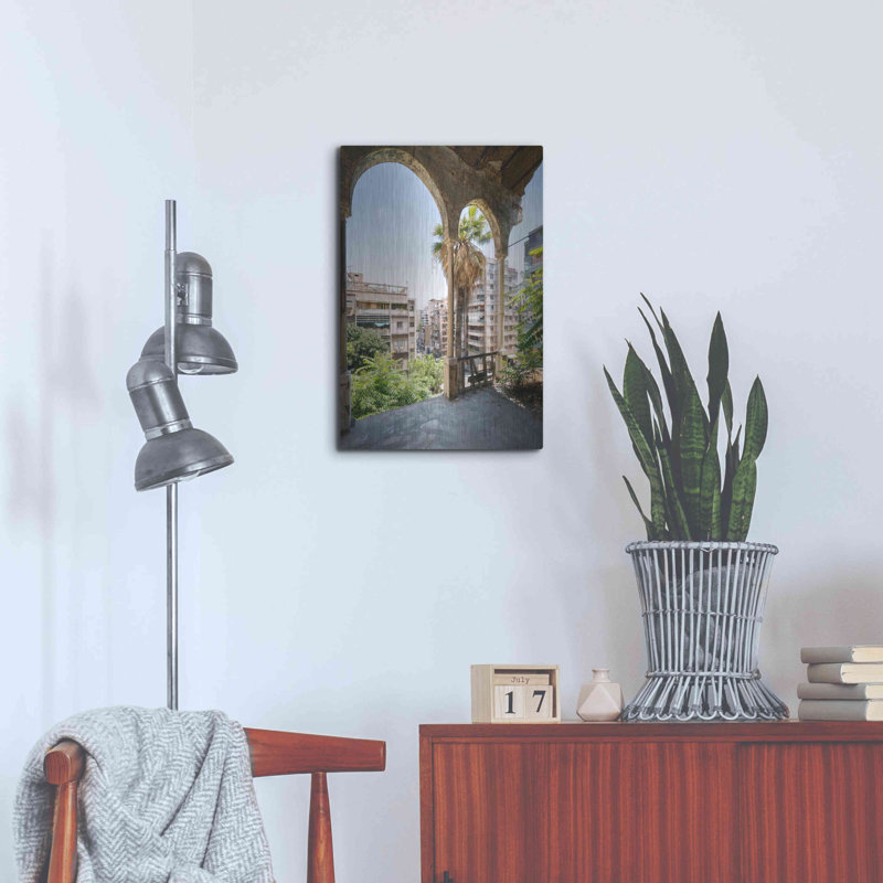 «Cityview from balcon» par Roman Robroek, art mural en métal, H 24 po x l 16 po