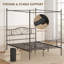 Double (4'6) Steel Four Poster Bed-1150469485