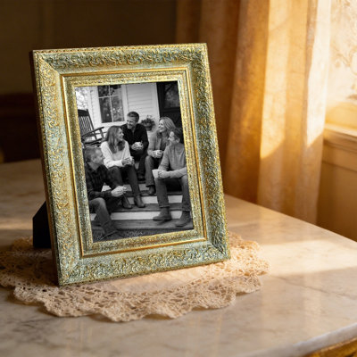 Cadre photo chaud 5 pièces x 7 po or antique 1PC pour présentation de photos d'anniversaire