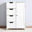 White Bathroom Cabinet With Adjustable Shelf And Routed Handle Drawers - Contemporary Style For Multiple Rooms Storage In Drawers, Bathroom, Hallway