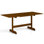 Table de salle à manger 71 po avec pieds en bois d'hévéa et texture de grain de bois