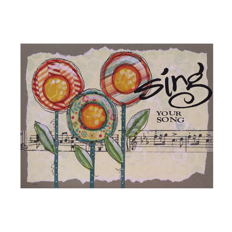 «Let Your Art Soar», «Sing Your Song», art sur toile, H 14 po x l 19 po x P 2 po