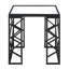 3 tables d'appoint: plateaux en verre trempé et cadres en métal pour tables 3 pièces:
