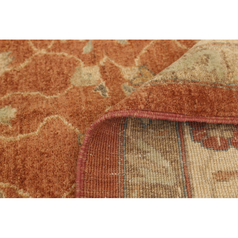 Tapis à main one-of-a-kind-noué la 2010 ushaks rouge 8 pi x 11 pi laine 6 po Fermont