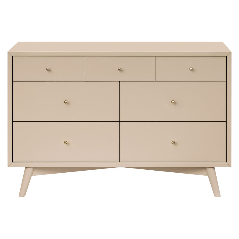 Palma 7-Drawer Assembled Double Dresser, Taupe