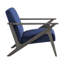 Chaise d'appoint en velours d'hévéa massif de style rétro