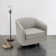 Applewold Upholstered Swivel Barrel Chair with Solid Wood Base