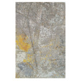 Handmade Silk and Wool Abstract Area Rug