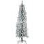 Arbre de Noël artificiel 5 pi avec 263 pointes enneigées, base en métal, arbre de Noël réaliste